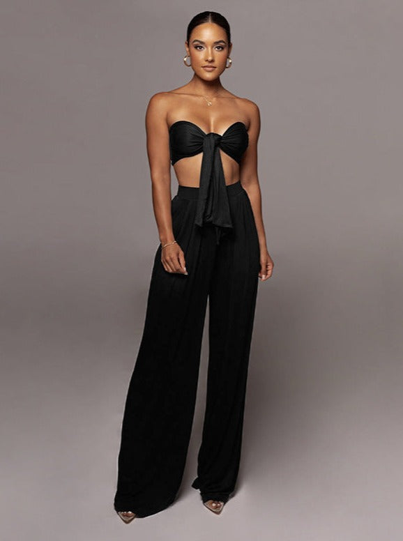 Frauen Top Set Schnür Oberteil Elegant