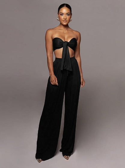 Frauen Top Set Schnür Oberteil Elegant