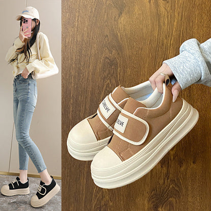 Damen Sneaker Slip-On bequem Klettverschluss Weich - BerlinGlamour