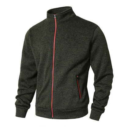 Herren Fleecejacke Sportlich mit Reißverschlusstaschen Modern