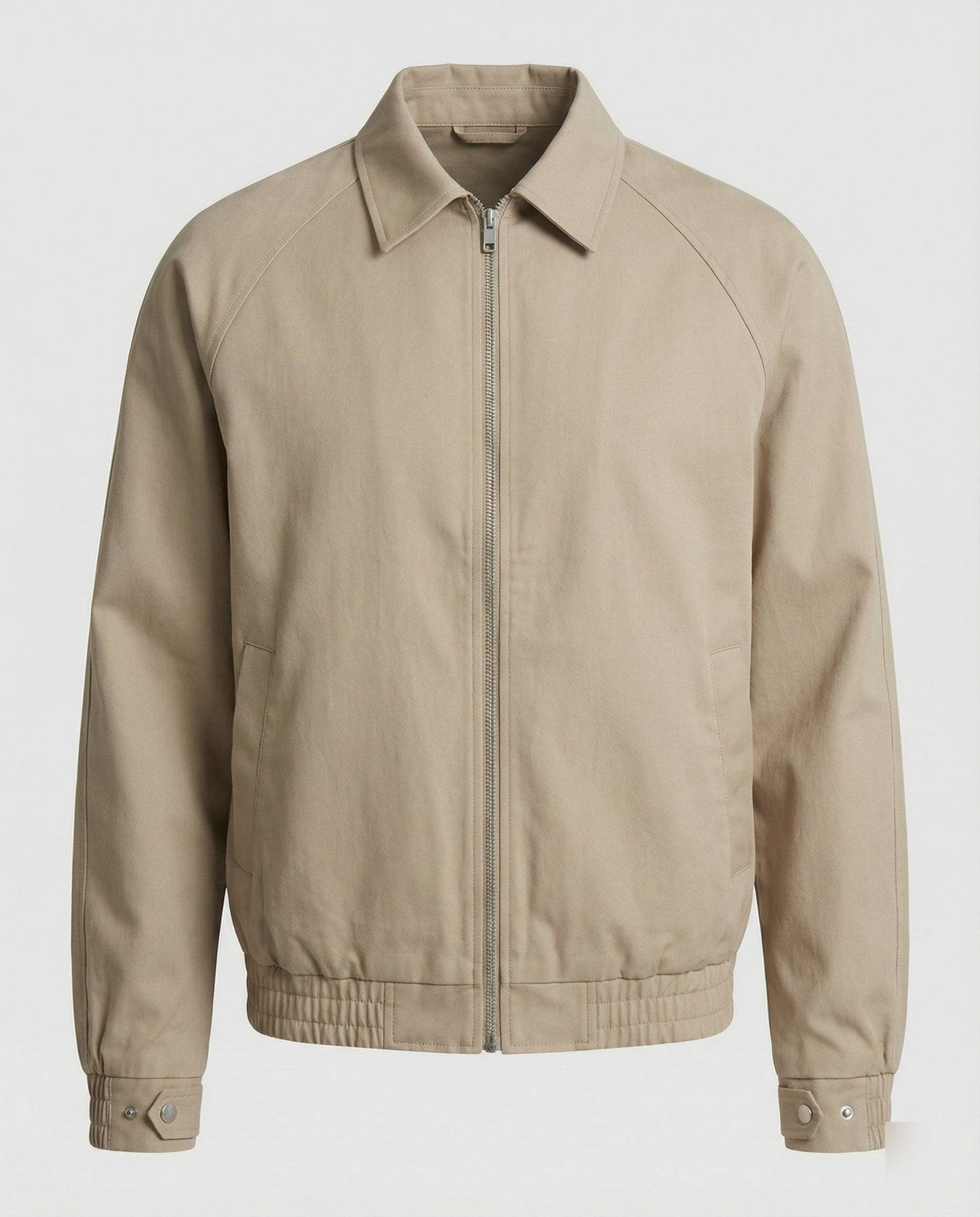 Herren Harrington Jacke Reißverschluss Hemdkragen Modern