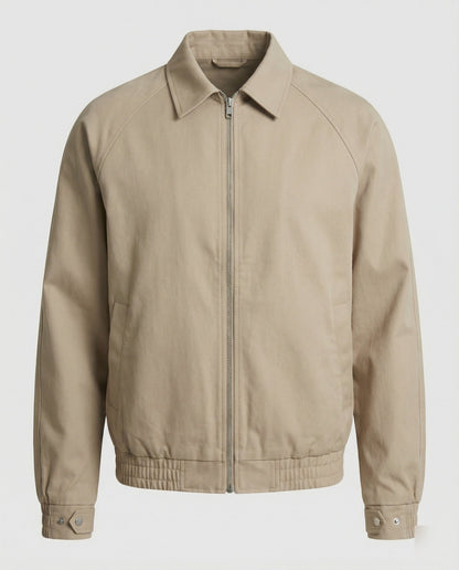 Herren Harrington Jacke Reißverschluss Hemdkragen Modern