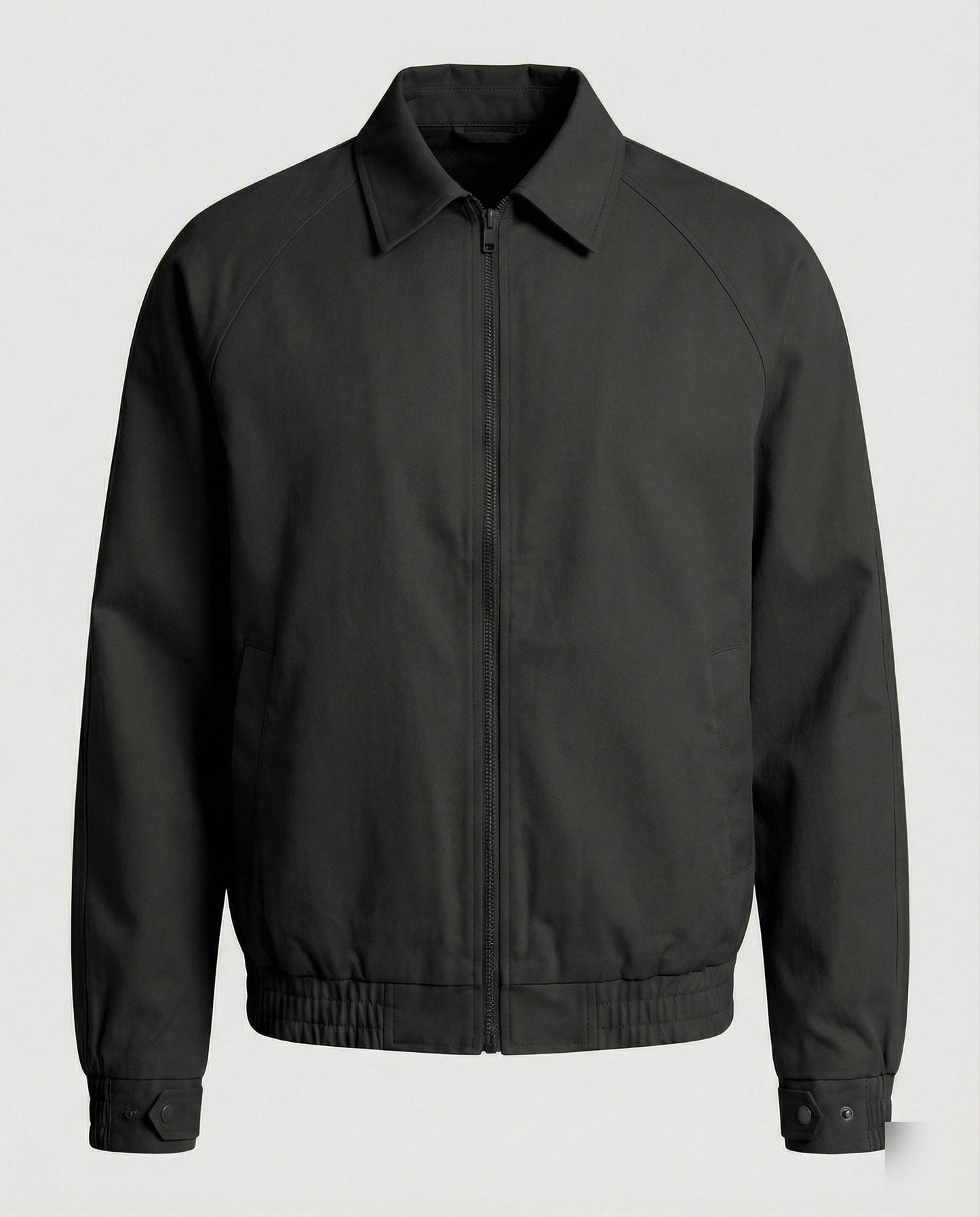 Herren Harrington Jacke Reißverschluss Hemdkragen Modern