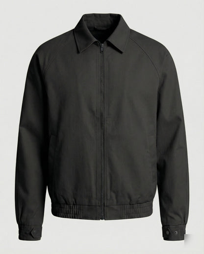 Herren Harrington Jacke Reißverschluss Hemdkragen Modern