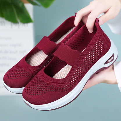 Damen Sneaker Atmungsaktiv Slip-On Elastisch Bequem - BerlinGlamour