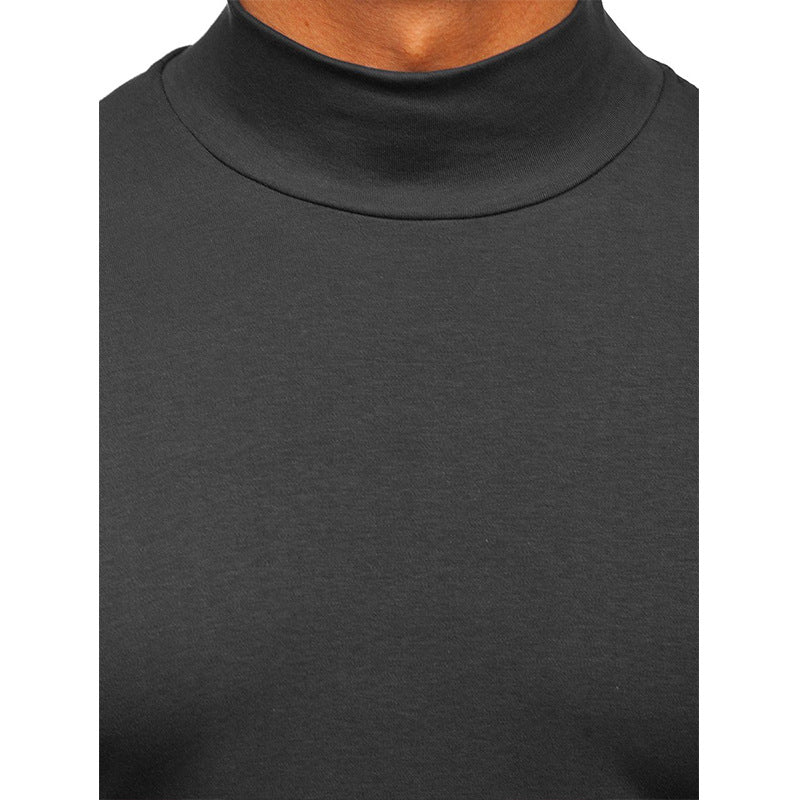 Herren Langarmshirt Rollkragen atmungsaktiv Baumwolle
