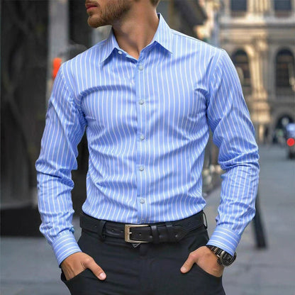 Herren Hemd Slim Fit Streifenmuster Modern