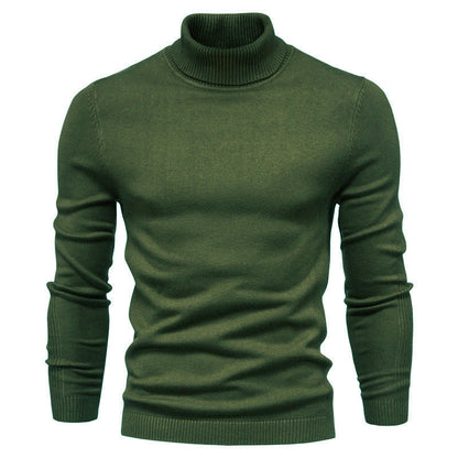 Herren Rollkragenpullover aus feiner Wolle Elegannt