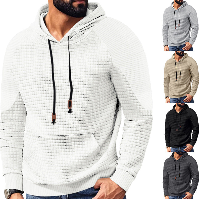 Herren Kapuzenpullover Strukturiert Modern mit Kängurutasche - BerlinGlamour