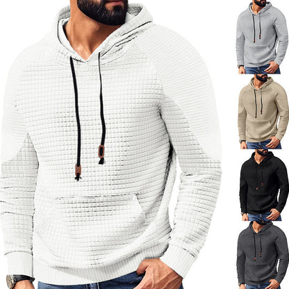 Herren Kapuzenpullover Strukturiert Modern mit Kängurutasche - BerlinGlamour