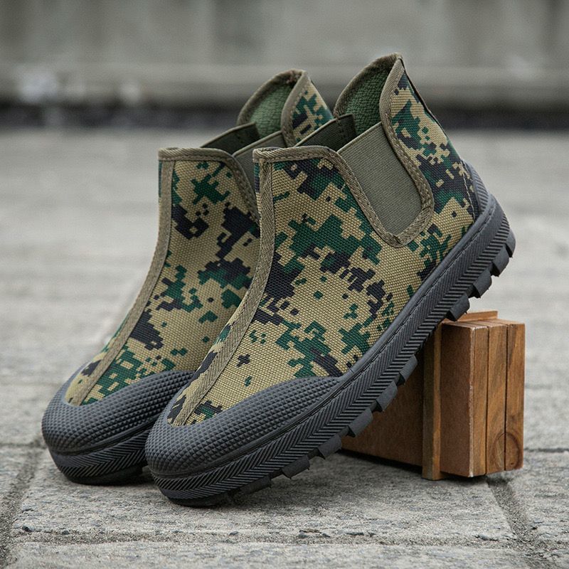 Damen Gummistiefel Robust Rutschfest Camouflage - BerlinGlamour