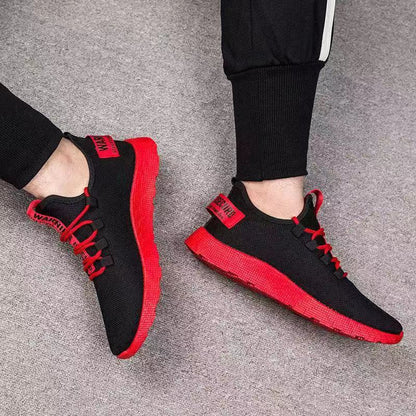 Damen Sneaker Flexibel Rutschfest Mesh Schwarzweiß