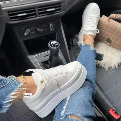 Damen Plateau Sneaker Elastisch Modisch Damen Schuhe