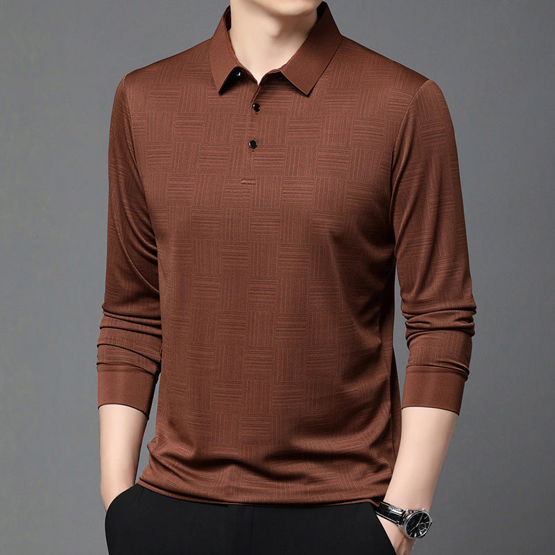 Herren Poloshirt atmungsaktiv mit geometrischem Muster Modern
