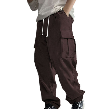 Herren Cargo-Hose Mit Seitentaschen Elastischer Bund Modern - BerlinGlamour