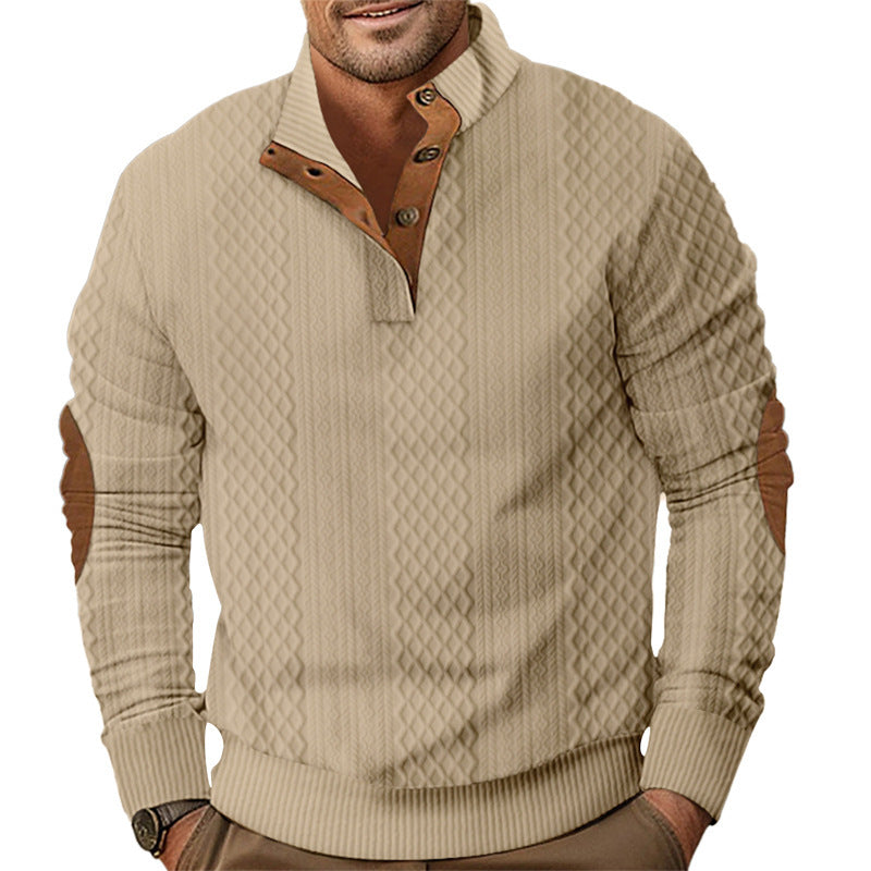 Herren Strickpullover Modern mit Kontrastkragen Elegante Optik