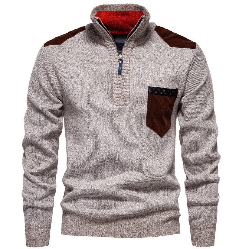 Herren Pullover Modern Halbhohem Kragen Trendig