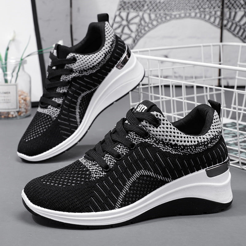 Damen Sneaker Sportlich Atmungsaktiv Knit Sohle Rutschfest