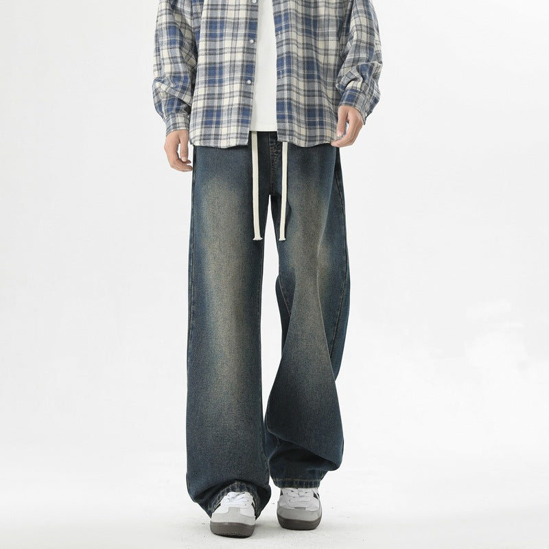 Herren Jeanshose Oversized Mit Verstellbarem Bund - BerlinGlamour