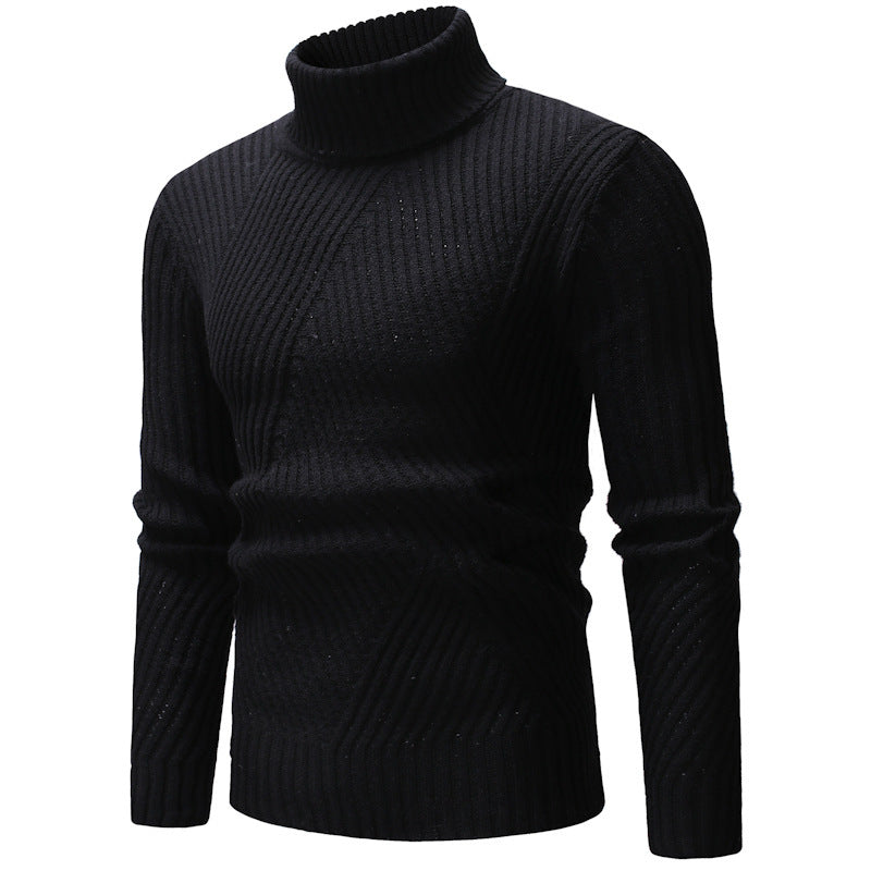 Herren Rollkragenpullover Modern Strukturiert Trendig