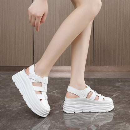 Damen Plattform-Sandalen Hoch mit verstellbaren Riemen rutschfest