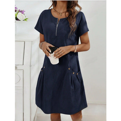 Damen Freizeitkleid mit Reißverschluss Bequem