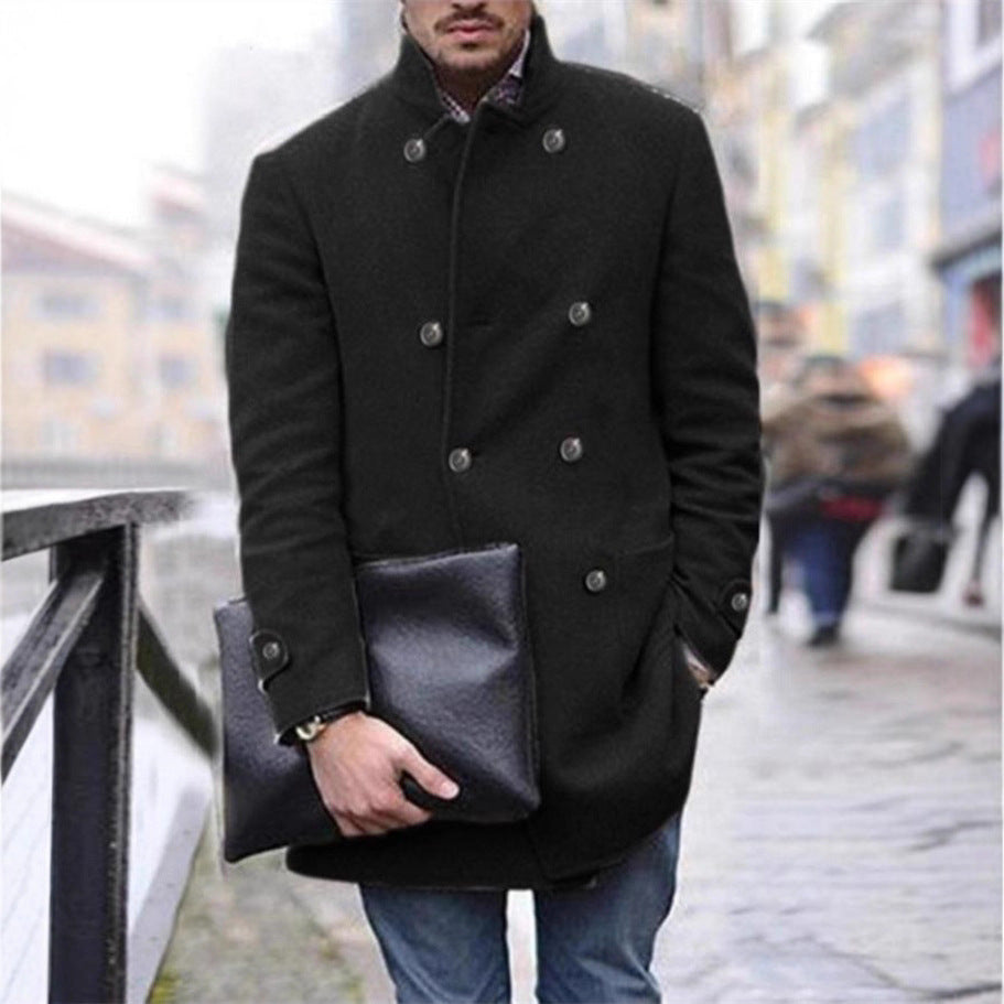 Herren Wintermantel Eleganter Doppelknopf Wärmend - BerlinGlamour