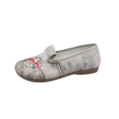 Damen Ballerinas Bequem Florale Stickerei Mode Schuhe