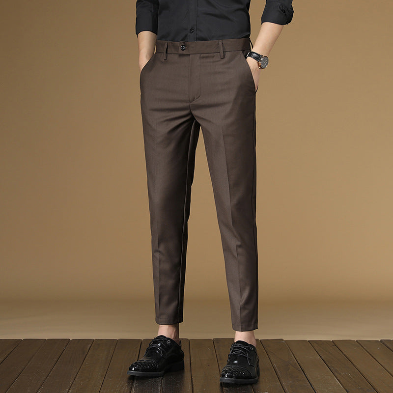 Herren Anzughose Slim Fit mit feiner Struktur