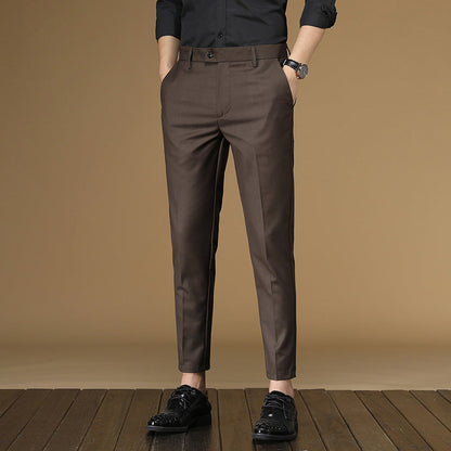 Herren Anzughose Slim Fit mit feiner Struktur
