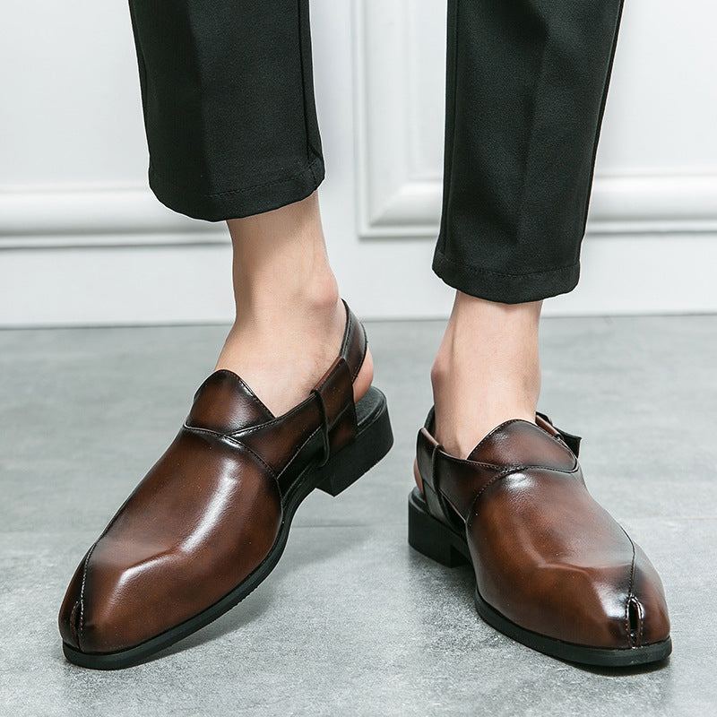 Damen Leder Mokassins Elegante Schuhe mit verstellbarem Riemen