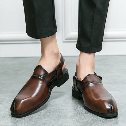 Damen Leder Mokassins Elegante Schuhe mit verstellbarem Riemen