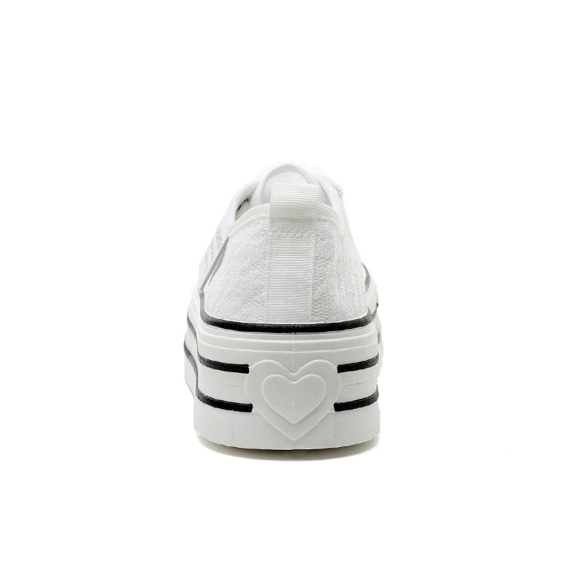 Damen Plateau Sneaker Hoch modisch Rutschfest