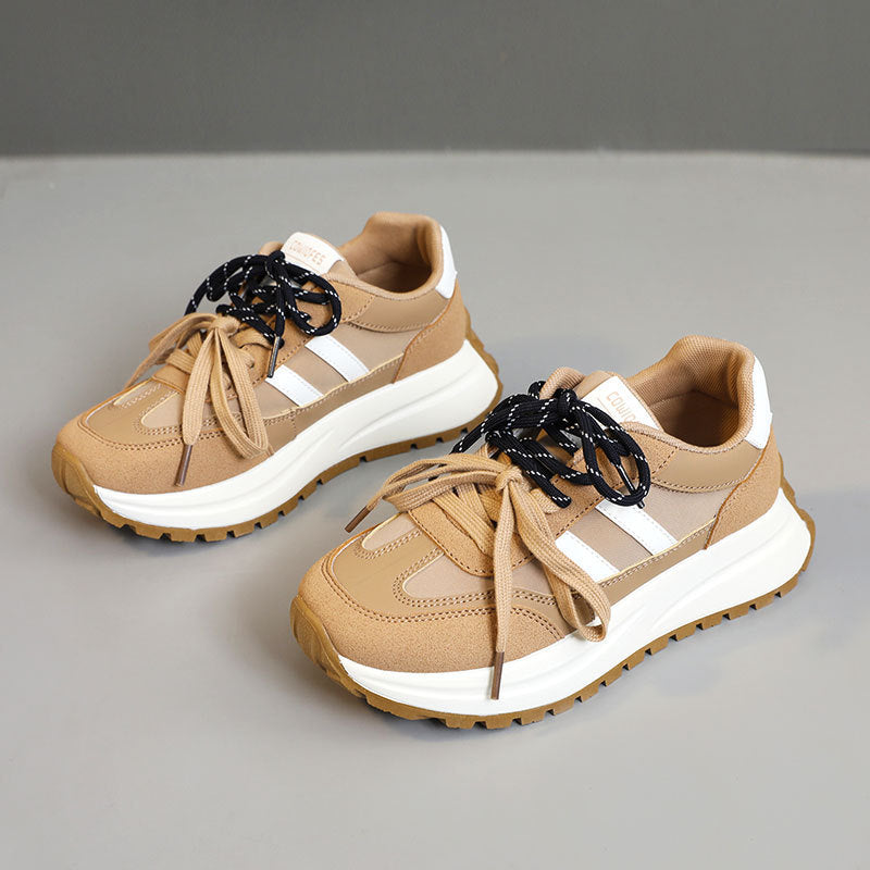 Damen Plateau Sneaker Sportlich Atmungsaktiv Heidi Mode
