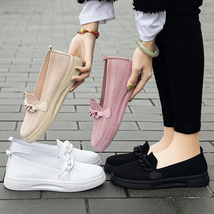 Damen Sneaker Atmungsaktiv Slip-On mit Kettendetail