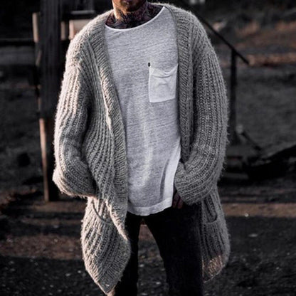 Herren Strickcardigan Groß Größe Tiefes V modernes Design