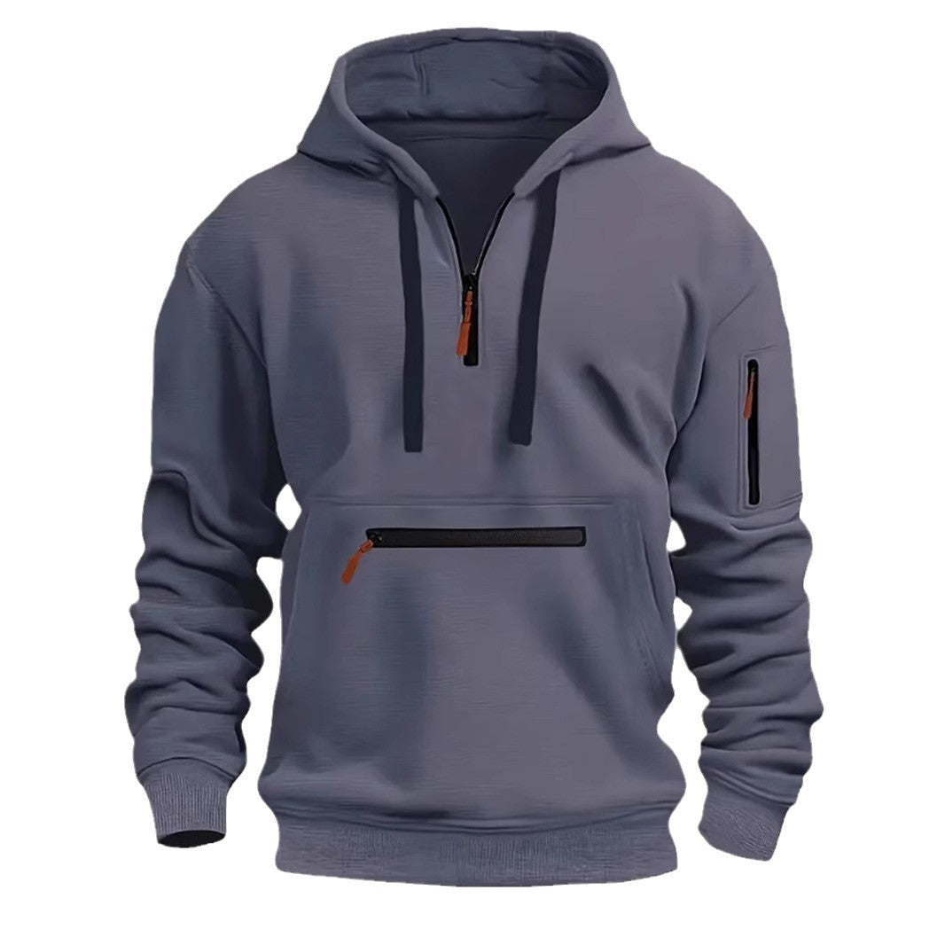Herren Kapuzenpullover Funktionell Mit Reißverschluss Modern