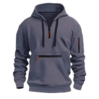 Herren Kapuzenpullover Funktionell Mit Reißverschluss Modern
