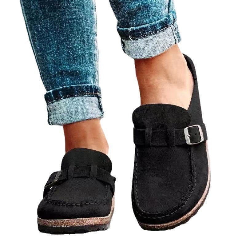 Damen Mokassin Schuhe mit modischer Schnalle