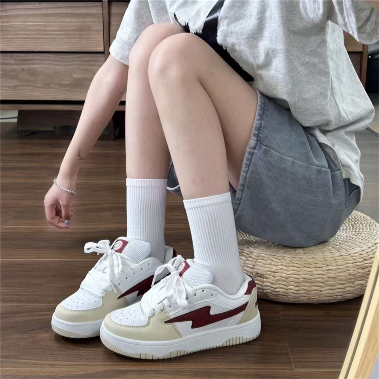 Damen Sneaker Sportlich Bequem Laufschuhe Trendy