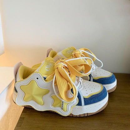 Damen Sneaker Sternenmuster Komfort Schuhe