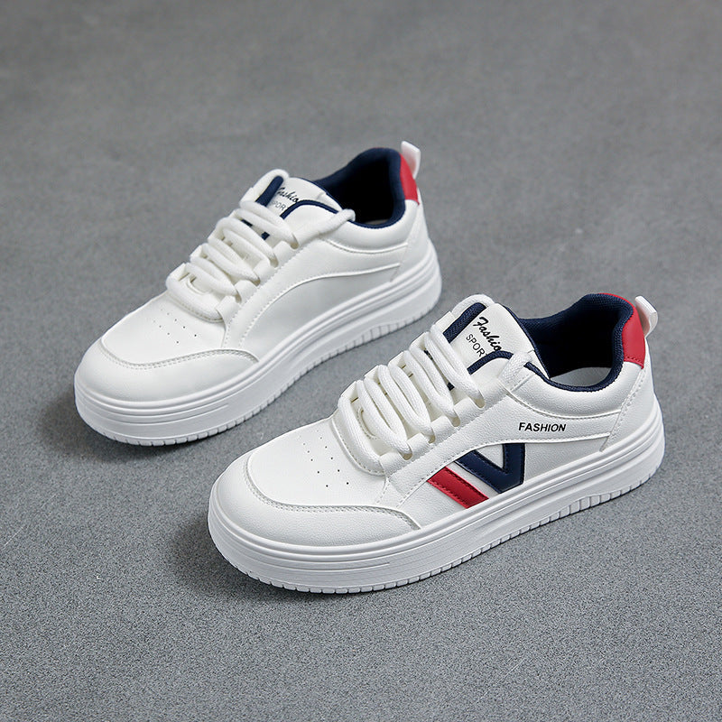 Damen Sneaker Sportlich Komfortabel Laufschuhe Weiße Sohle