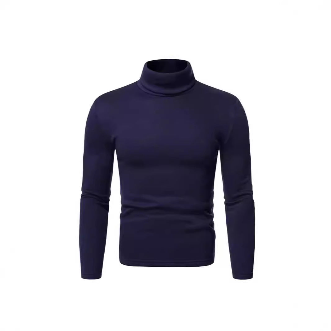 Herren Rollkragenpullover Weich Baumwolle Slim Fit Modern