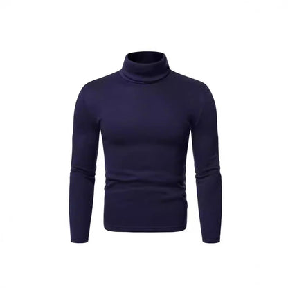 Herren Rollkragenpullover Weich Baumwolle Slim Fit Modern