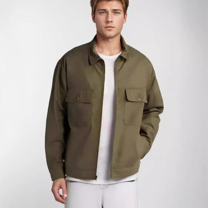 Herren Utility-Jacke Lässig Praktisch Mit Brusttaschen