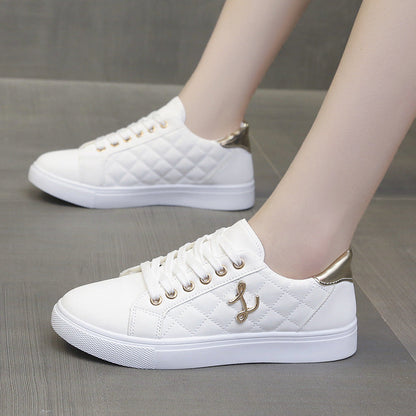Damen Sneaker Moderne Goldene Akzente Schwarz