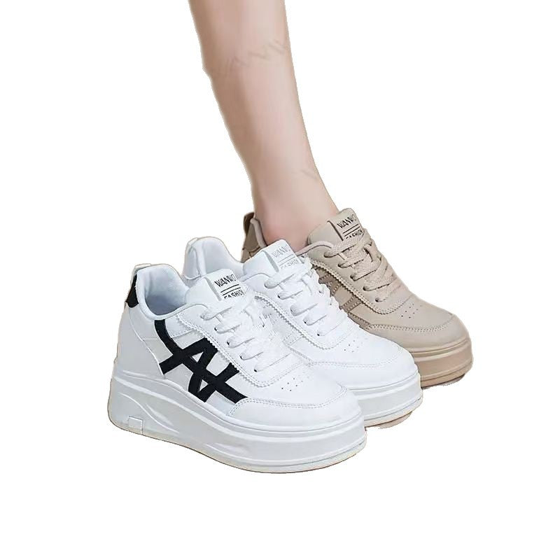 Damen Sneaker Hoch Plattform atmungsaktiv Stoßdämpfer