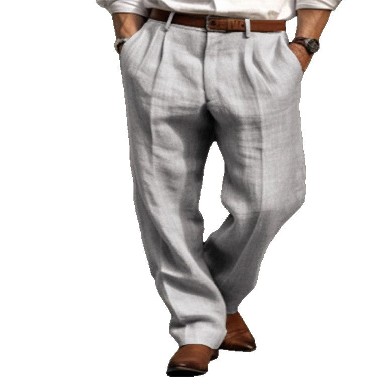 Herren Anzughose Elegant Slim Fit Dunkelgrau