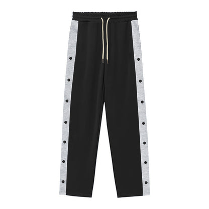 Herren Jogginghose Sportlich Relaxed Fit mit Druckknöpfen