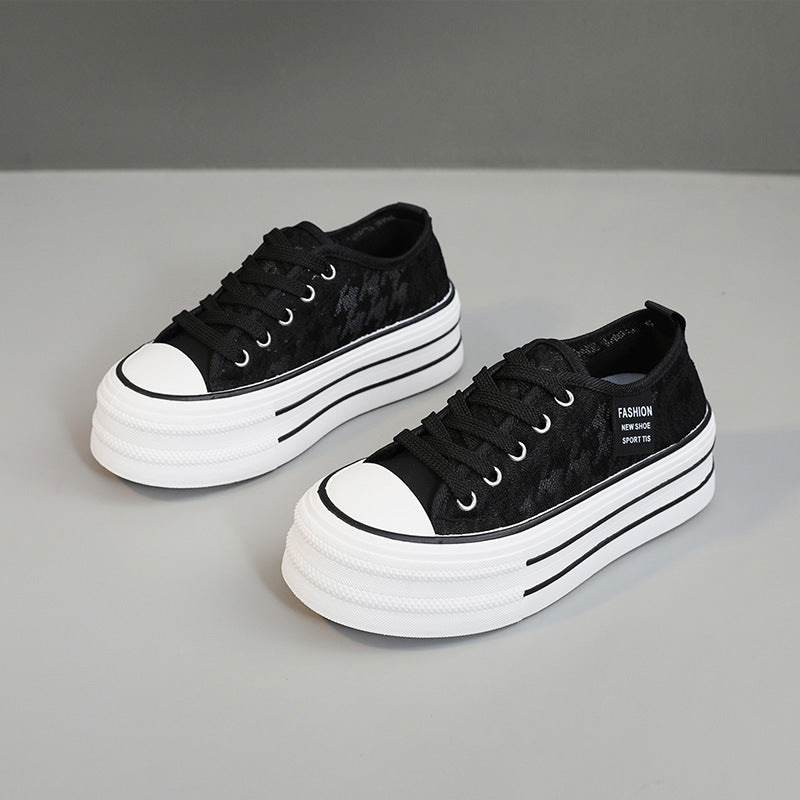 Damen Plateau Sneaker Hoch Modisch Strapazierfähig